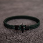 Nylon Cord Bracelets for Men Women, with Plastic Clasps, Dark Slate Gray, 2-3/8 inch(6cm)(WGFB64D-04)