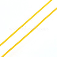 Korean Elastic Crystal Thread, Stretch Bracelet String, Round Beading Cord, Gold, 1mm, about 27.34 yards(25m)/roll(EW-L003-1mm-05)