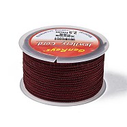 Braided Nylon Threads, Dyed, Coffee, 2.5mm, about 10.93 yards(10m)/roll(NWIR-Z001-04)