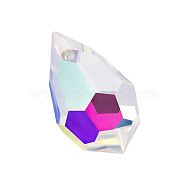 Preciosa&reg Crystal Pendants, Czech Crystal, 451 51 681 Drop, 00030 200 Crystal AB, 10x6mm, Hole: 0.8mm(X-PRC-PB6-00030-200)