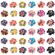 Spray Painted Resin Cabochons, Flower, Mixed Color, 14x13.5x6mm, 50pcs/box(CRES-SC0001-99)