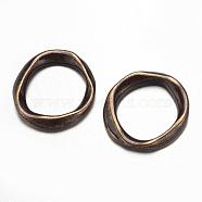 Alloy Linking Rings, Ring, Cadmium Free & Lead Free, Antique Bronze, 19x18x2.5mm, Hole: 13mm(PALLOY-N0141-10AB-RS)
