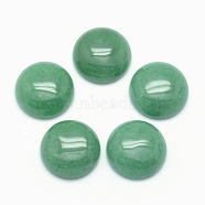 Natural Green Aventurine Cabochons, Flat Round, 16x6mm(G-E492-B-10)