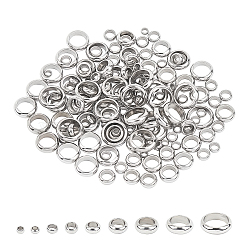 304 Stainless Steel Spacer Beads, Ring, Stainless Steel Color, 180pcs/box(STAS-UN0004-58P)