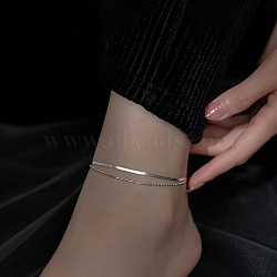 316L Surgical Stainless Steel Charm Anklets for Women, Stainless Steel Color, Rice, 7-1/2 inch(190mm)(FS-WG47470-32)