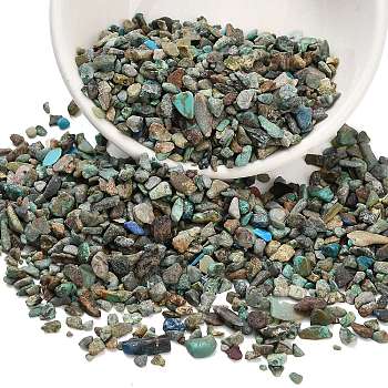 Natural African Turquoise(Jasper) Beads, Chip, No Hole/Undrilled, 3~8.5x2.5~4.5x0.8~3mm