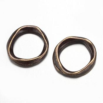 Alloy Linking Rings, Ring, Cadmium Free & Lead Free, Antique Bronze, 19x18x2.5mm, Hole: 13mm