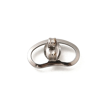 304 Stainless Steel Earplug Accessories, Stainless Steel Color, 13x7x4mm, Hole: 0.9mm