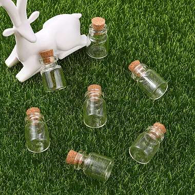 20pcs mini jolies petites bouteilles en verre de pot en verre(AJEW-YW0001-07)-5