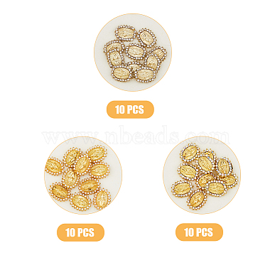 hobbiesay 30piezas 3 cabujones de diamantes de imitación de aleación estilo(MRMJ-HY0001-07)-3