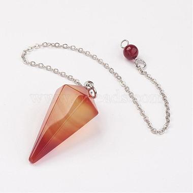 Natural & Synthetic Mixed Stone Hexagonal Pointed Dowsing Pendulums(G-G956-D-FF)-3