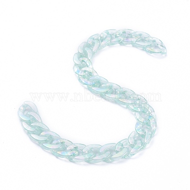 Pale Turquoise Acrylic Curb Chains Chain