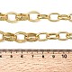 10.5MM Brass Textured Cable Chain Necklaces(NJEW-L013-05G)-5