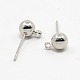 Brass Ball Post Ear Studs(KK-C227-01P)-1