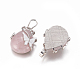 Natural Rose Quartz Pendants(G-K296-B05)-2