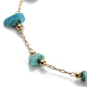 Synthetic Turquoise Chips Beaded Chain Bracelets(BJEW-G692-01A)-2