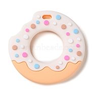 Donut Food Grade Eco-Friendly Silicone Focal Beads, Chewing Beads For Teethers, DIY Teether Beads, Lavender, 77x11mm, Hole: 5.5x10mm, Inner Diameter: 35mm(SIL-Q023-01D)