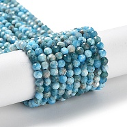 Natural Apatite Beads Strands, Faceted, Round, 3.5mm, Hole: 0.6mm, about 118pcs/strand, 15.28 inch(38.8cm)(G-J400-E04-01)