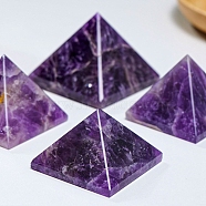 Orgonite Pyramid Natural Amethyst Energy Generators, for Home Office Desk Decoration, 30x30x30mm(PW-WG57135-01)