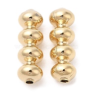 Brass Beads, Cadmium Free & Lead Free, Round Tube, Real 24K Gold Plated, 13x4mm, Hole: 1.2mm(KK-M250-32G)