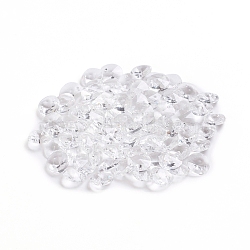 Glass Charms, Faceted, Cone, Clear, 8x4mm, Hole: 1~1.2mm(RGLA-L026-A13)