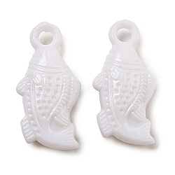 Opaque Acrylic Pendants, Fish, 27x13.5x7mm, Hole: 3mm, about 485pcs/500g(SACR-L007-051B)