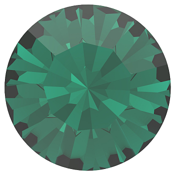 Preciosa&reg MAXIMA Crystal Round Stones, Czech Crystal, Dura Foiling, Round(431 11 615 Chaton), 50730 Emerald, SS8/PP17(2.3~2.5mm)