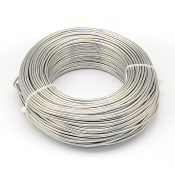 Raw Round Aluminum Wire, Bendable Metal Craft Wire, for DIY Jewelry Craft Making, 6 Gauge, 4mm, 16m/500g(52.4 Feet/500g)