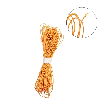 Core Spun Elastic Cord, for DIY Jewelry Making, Dark Orange, 1mm, about 22m/bundle
