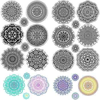 Plastic Stamps, for DIY Scrapbooking, Photo Album Decorative, Cards Making, Stamp Sheets, Flower, 160x110mm