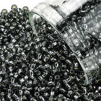 TOHO Round Seed Beads, Japanese Seed Beads, (29B) Silver Lined Gray, 11/0, 2.2mm, Hole: 0.8mm, about 5555pcs/50g