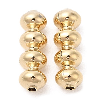 Brass Beads, Cadmium Free & Lead Free, Round Tube, Real 24K Gold Plated, 13x4mm, Hole: 1.2mm