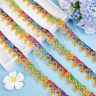 Polyester Wave Lace Ribbon(OCOR-WH0078-114)-4