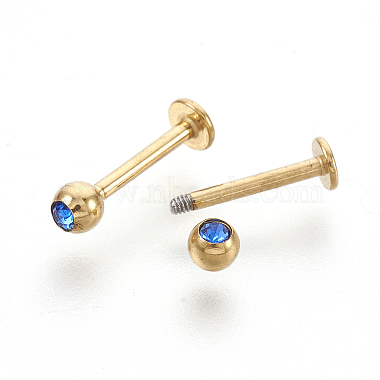 304 Stainless Steel Barbell Cartilage Earrings(EJEW-L207-O10-G)-2