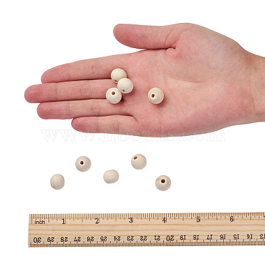 Perles en bois naturel non fini(WOOD-S651-12mm-LF)-3
