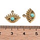 Ion Plating(IP) 304 Stainless Steel Pave Synthetic Turquoise Eye Charms(STAS-U014-06B-01)-3