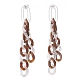 Acrylic Curb Chain Tassel Dangle Stud Earrings for Women(EJEW-JE04767-06)-4
