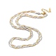 Ion Plating(IP) 304 Stainless Steel Herringbone Chain Necklaces for Women(NJEW-F318-01M)-1