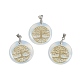 pendentifs ronds plats en opalite(G-Q188-01P-13)-1