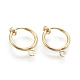 Brass Clip-on Hoop Earrings(X-KK-L169-06G)-2