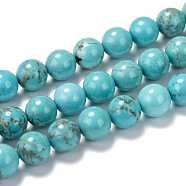 Natural Magnesite Beads Strands, Dyed & Heated, Round, 6mm, Hole: 0.8mm, about 62pcs/strand, 15.75''(40cm)(G-L555-02-6mm-A)