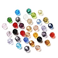 Imitation Austrian Crystal Beads, Grade AAA, Faceted, Round, Mixed Color, 6mm, Hole: 0.7~0.9mm(SWAR-F021-6mm-M)