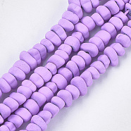 Spray Painted Non-magnetic Synthetic Hematite Beads Strands, Chips, Lilac, 5~9x5~6x3~4mm, Hole: 0.8mm, about 106~112pcs/strand, 15.3 inch(G-T116-19-09)