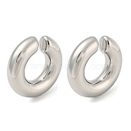 304 Stainless Steel Cuff Earrings, C-Shaped Jewelry for Women, Stainless Steel Color, 30x8mm(EJEW-G377-04D)