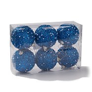 Christmas Ball Foam & Plastic Imitation Pearl Pendant Decoration, for Christmas Tree Hanging Ornaments, Dodger Blue, 141~150x80~82mm, 6pcs/box(FIND-G056-01C)