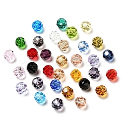 Imitation Austrian Crystal Beads, Grade AAA, Faceted(32 Facets), Round, Mixed Color, 6mm, Hole: 0.7~0.9mm(SWAR-F021-6mm-M)