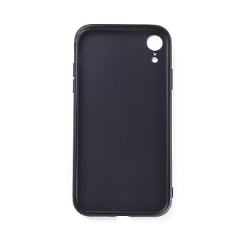 DIY Blank Silicone Smartphone Case, Fit for iPhoneXR(6.1 inch), Frosted, For DIY Epoxy Resin Pouring Phone Case, Black, 15.2x7.5x0.9cm