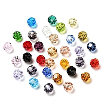 Imitation Austrian Crystal Beads, Grade AAA, Faceted(32 Facets), Round, Mixed Color, 6mm, Hole: 0.7~0.9mm
