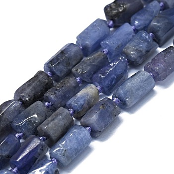 Natural Tanzanite Beads Strands, Nuggets, 6~12x6~7mm, Hole: 0.8mm, about 26~35pcs/strand, 15.55''~16.14''(39.5~41cm)