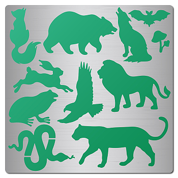 Stainless Steel Cutting Dies Stencils, for DIY Scrapbooking/Photo Album, Decorative Embossing, Matte Stainless Steel Color, Animal Pattern, 120x120mm